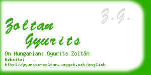 zoltan gyurits business card