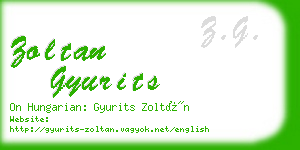 zoltan gyurits business card